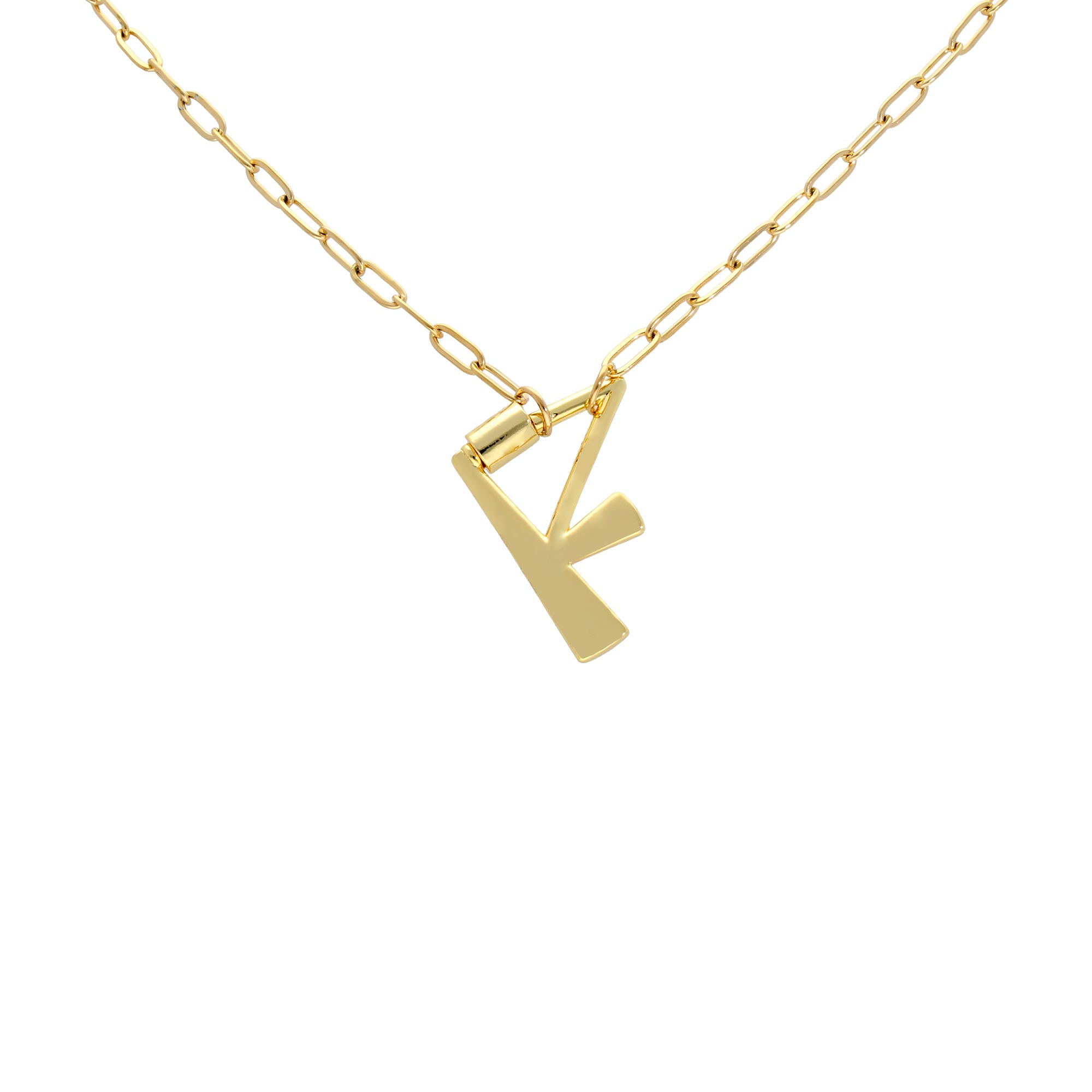 DIJE LETRA F CADENA DE ACERO INOXIDABLE AI8701 Joyería de Acero Inoxidable